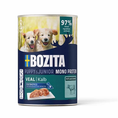 Bozita Hvalpepaté Mono Protein Kornfrit 98% 400g KALVEKØD